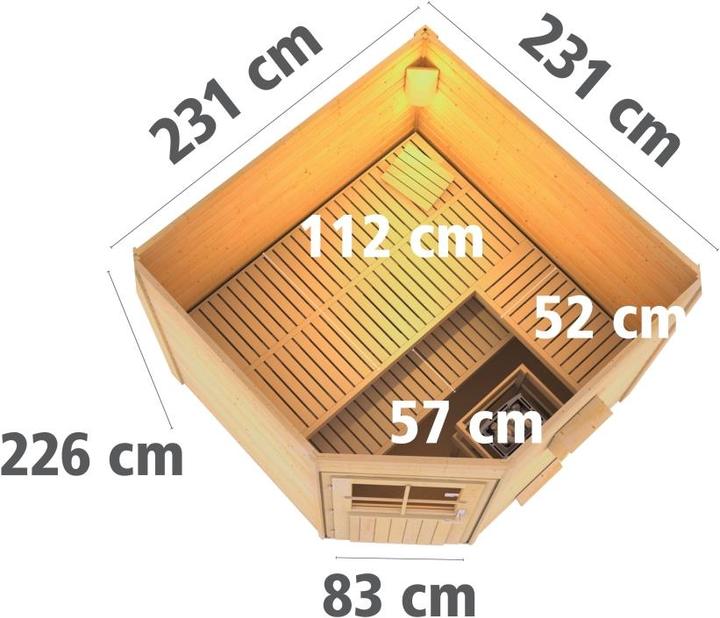 Actual product image Karibu Heikki (9 KW Bio external control)