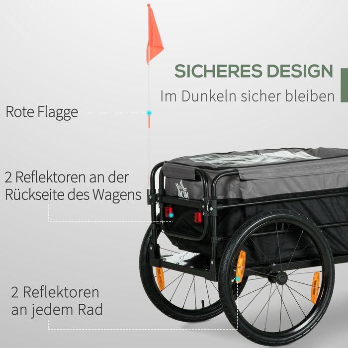 Actual product image Swisshandel24 2-in-1 bicycle trailer Cargo trailer Transport trailer for bicycle with 20 inch pneumatic tyres 40