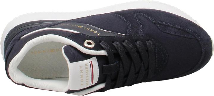 Actual product image Tommy Hilfiger Ladies Runner Sneaker Elevated Feminine Runner Sports Shoes, Blue (Space Blue), 38 EU (38)