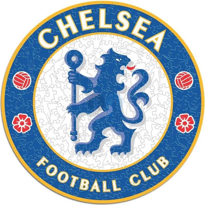 Actual product image Iconic Chelsea FC - Logo - Wooden Puzzle Size M (270 pieces) (270 pieces)