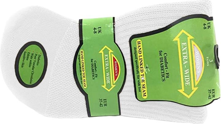 Produktbild Universal Textiles Extra breite Komfort Fit Diabetiker Socken (3 Paar) (3er Pack, 37 - 42)