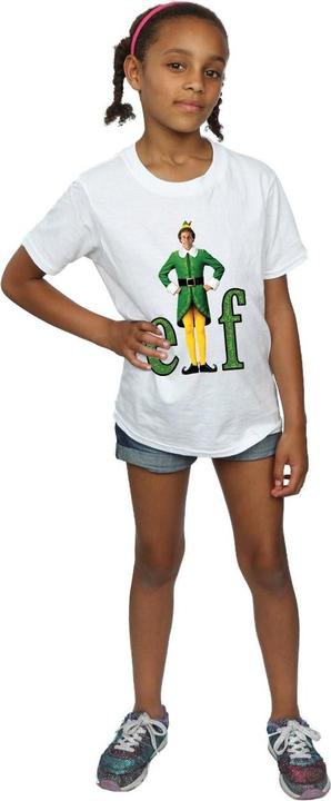 Actual product image Elf Girls Buddy Logo Cotton T-Shirt (140, 146)