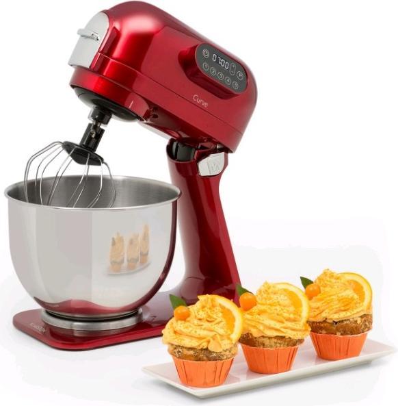 Produktbild Klarstein Curve Küchenmaschine Rot (1000 W)