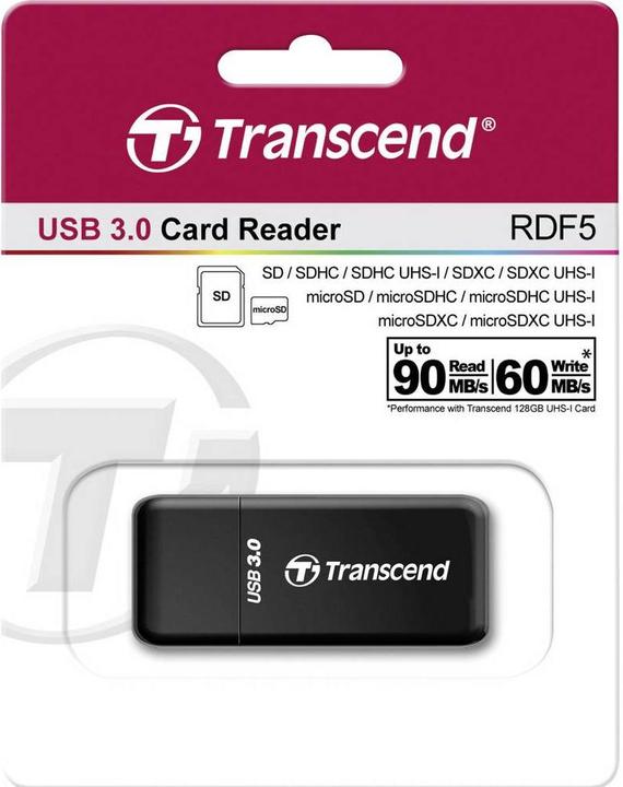 Immagine prodotto Transcend Lettore di schede F5 USB3.0 (USB 3.1)