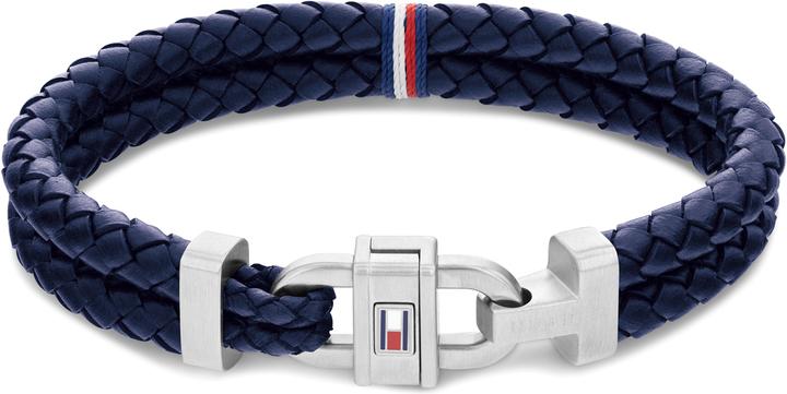 Tommy Hilfiger Carabiner Armband (19 cm, Leder, Edelstahl)