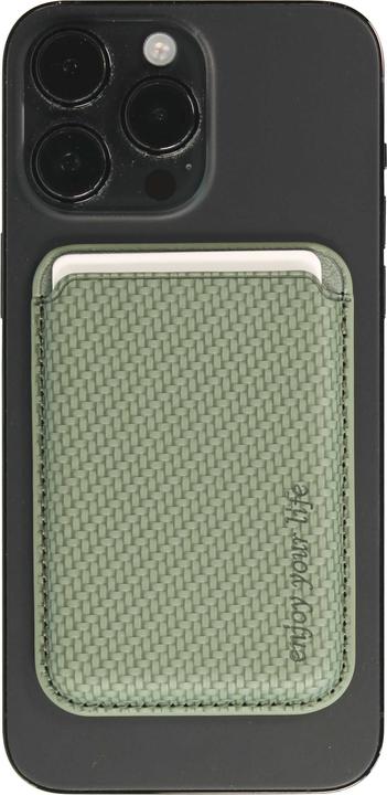 Produktbild PhoneLook Magnetischer Kartenhalter Wallet Carbon Effekt Kompatibel mit MagSafe (Apple iPhone 12, Realme 12 Pro+)