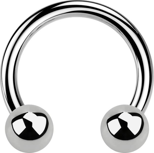 Produktbild Star Piercing Circular Barbell Innengewinde silber mit zwei Kugeln (Titan G23, ohne Messing)