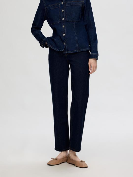 Image du produit Selected Femme Jeans bleu foncé coupe droite (W30/L32)