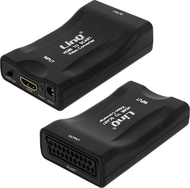 Image du produit LinQ Adaptateur vidéo HDMI / Péritel 1080P, HDMI-SCART by - Noir (5 cm)