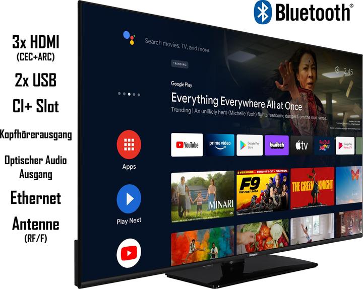 Produktbild Telefunken XU55AN754M 55 Zoll Fernseher / Android Smart TV (4K Ultra HD, HDR Dolby Vision, Triple-Tu (55", LED, 4K, 2023)