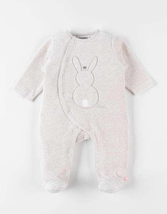 Immagine prodotto Noukies Tuta in velluto con coniglio beige taglia 80 (80)