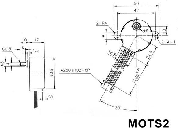 Actual product image Velleman Stepper motor 12Vdc 60Ma (Angle 7.5° 48 Steps) (Various, Motor)