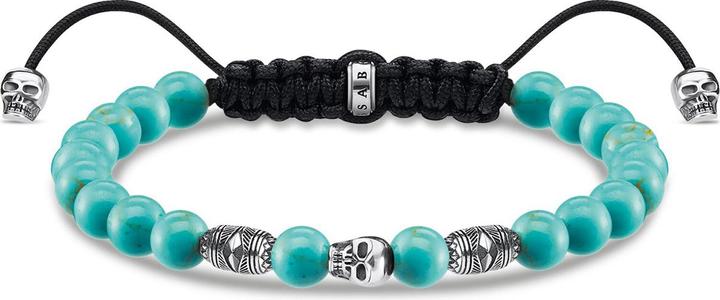 Produktbild Thomas Sabo Armband Türkis Totenkopf (22 cm, Silber 925)