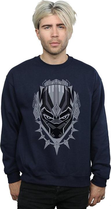 Actual product image Mens Black Panther Head Cotton Sweatshirt (XXL)
