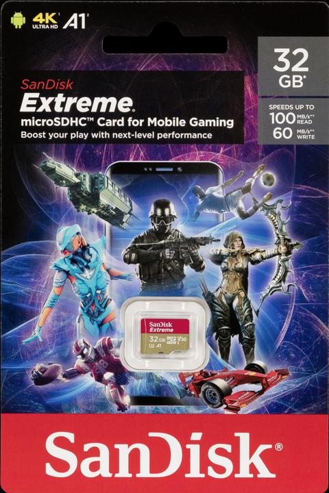 Actual product image SanDisk Extreme Mobile Gaming (32 GB, microSDHC, U3, UHS-I)