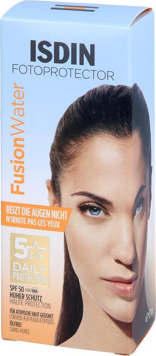 Actual product image Isdin Fusion Water (Suntan cream, SPF 50, 50 ml)
