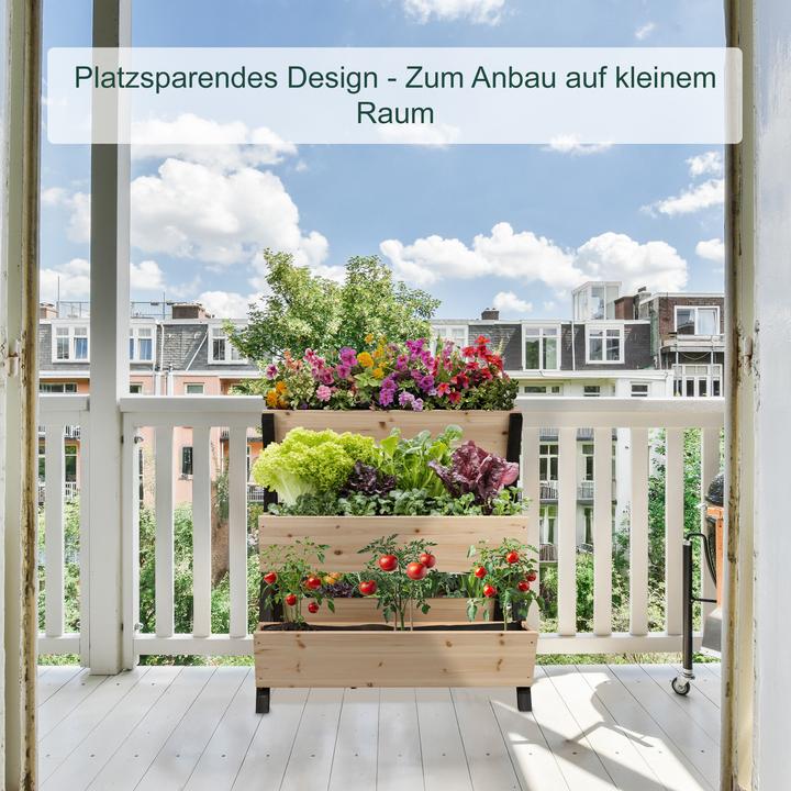 Productafbeelding Relaxdays Vertikalbeet mit 5 Kästen