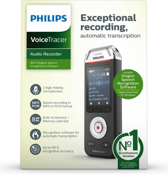 Immagine prodotto Philips Tracciatore vocale DVT2810 (8 GB)