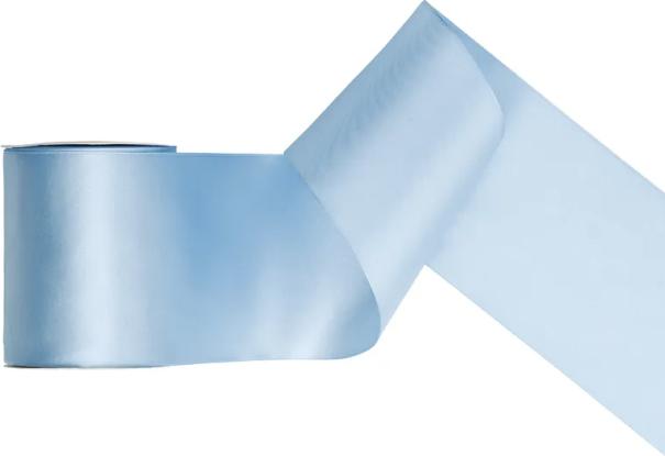 Immagine prodotto Partydeco Nastro regalo in raso blu chiaro 100 mm / 25 metri (Nastro da regalo)