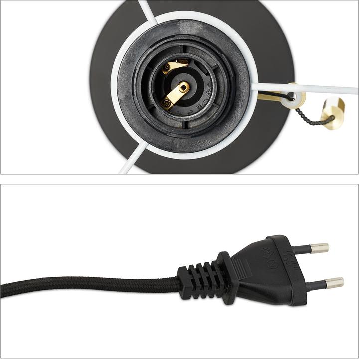 Actual product image Relaxdays Table lamp pull switch (E27)