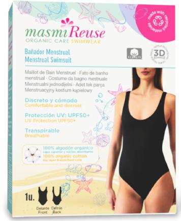 Masmi Organic Period Swimsuit Black Size: M - Reuse (M)