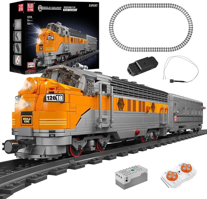 Actual product image Mould King USA EMD F7 WP diesel locomotive