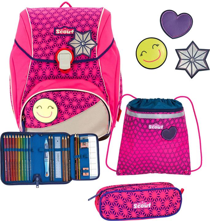 Actual product image Scout Alpha Neon Safety 4-piece school bag set (25 l)