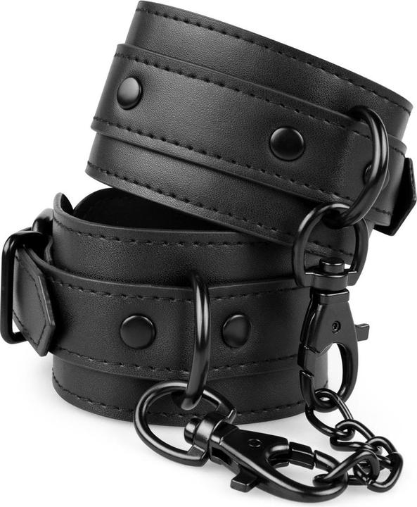 Actual product image Magic Silk Faux Leather Handcuffs - Black