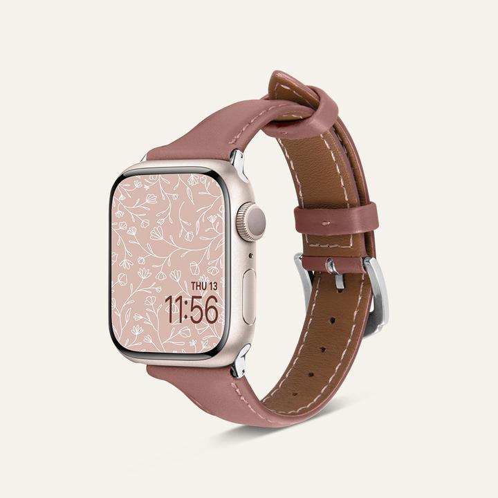 Produktbild Spigen Kajuk Apple Watch Leather Strap 4/5/6/7/8 / SE 40/41 mm Pink (40 mm, 41 mm, Genuine Leather, Apple Watch Series 4, Apple Watch Series 5, Apple Watch Series 6, Apple Watch Series 7, Apple Watch Series 8, Apple Watch Series 9, Apple Watch SE)
