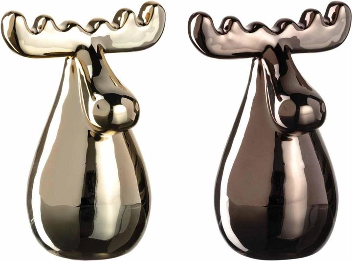 Leonardo Elk Elmo Christmas figurine 6 pieces, 12 cm, gold