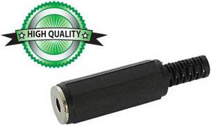 Actual product image Velleman 3.5Mm Female Jack Connector Black Plastic Mono