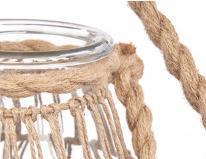 Produktbild Giftdecor Naturseil Glas Kerzenhalter klein