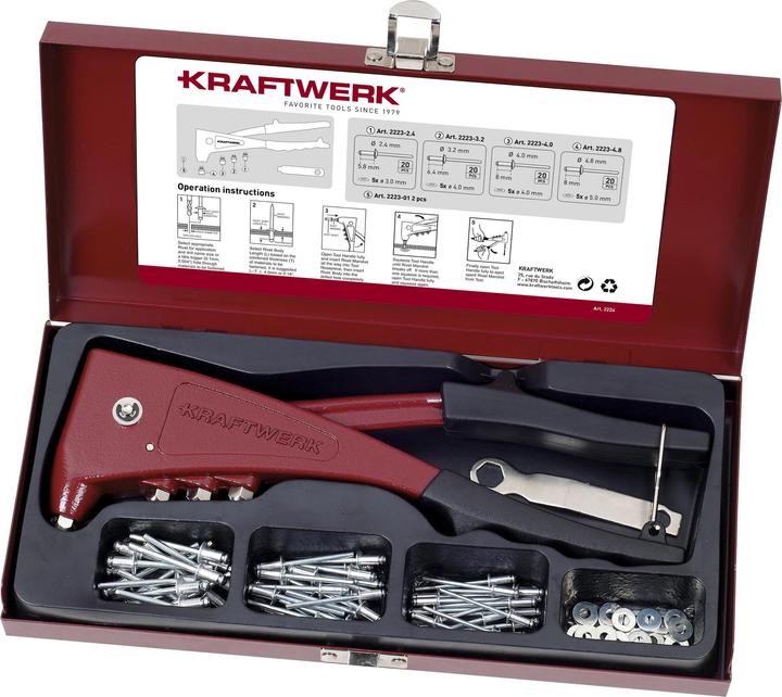Kraftwerk Coffret de pince à riveter (145 mm)