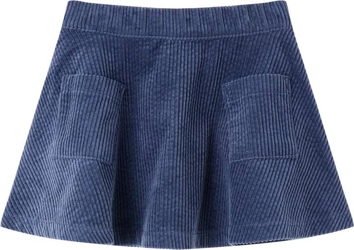 VidaXL Kinderrock mit Taschen Cord Marineblau 104,Material: 100 (104)