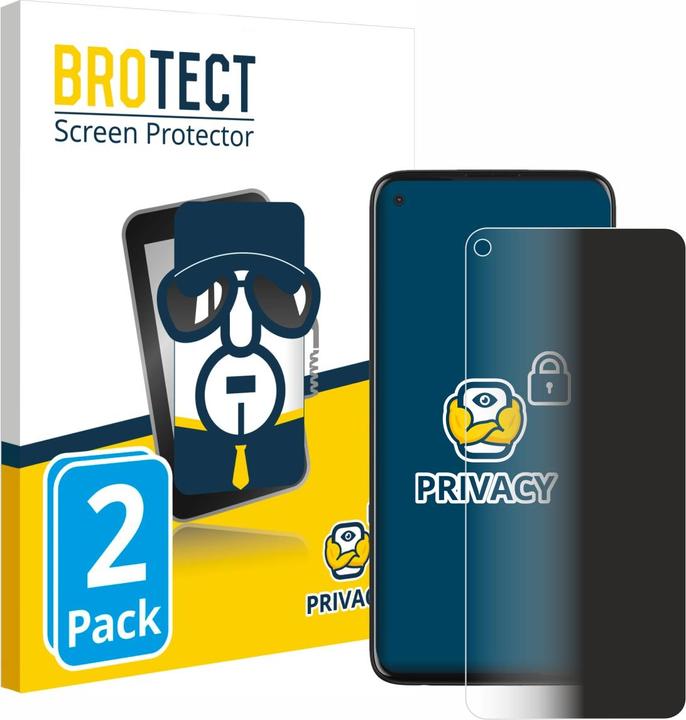 Actual product image BROTECT Anti-spy privacy film Blue light protection film (2 Piece, Motorola Moto G Pro)
