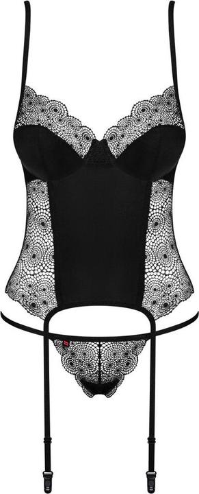 Image du produit Obsessive Sharlotte corset & thong noir S/M (S/M)