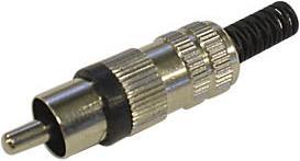 Actual product image Velleman Male Rca Plug Nickel Black