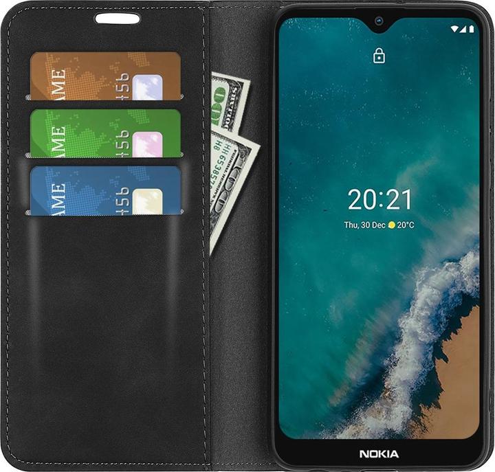 Image du produit Cover-Discount Nokia G50 - Housse soyeuse Stand Flip Case noire (Nokia G50)