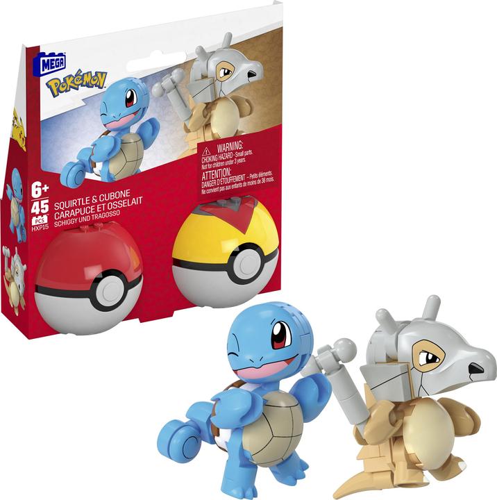 Actual product image MEGA Pokémon Pokéball Set of 2 - Schiggy and Tragosso