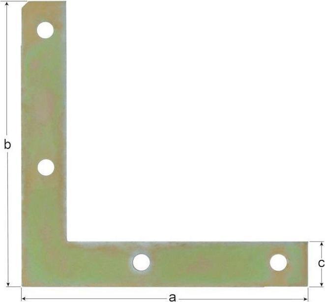 Image du produit Alberts Equerre de fixation 100 x 100 x 15 mm, galvanisé jaune, 1 pce (1 pcs)