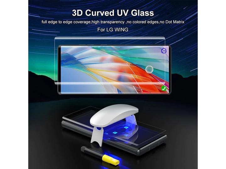 Produktbild G-Case LG Wing Nano Optics Curved Glas Liquid UV Anti Blue Light Panzerglas (1 Stück, LG Wing)