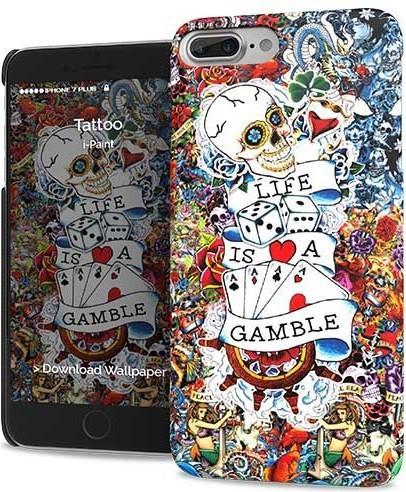 Produktbild I-Paint Hard Case Slim for iPhone 7/8 Plus - Tattoo (Apple iPhone 7 Plus)