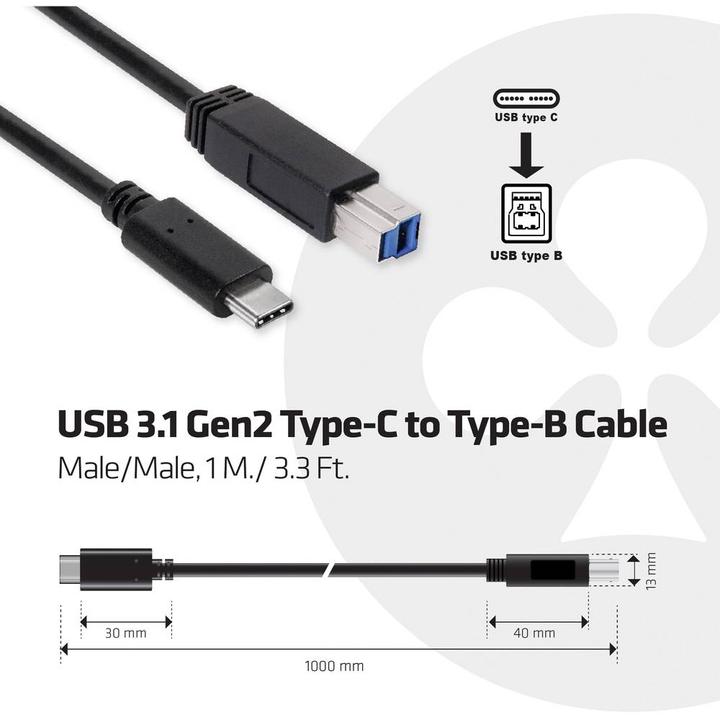 Produktbild Club 3D Cac-1524 (1 m, USB 3.1, 30 W)