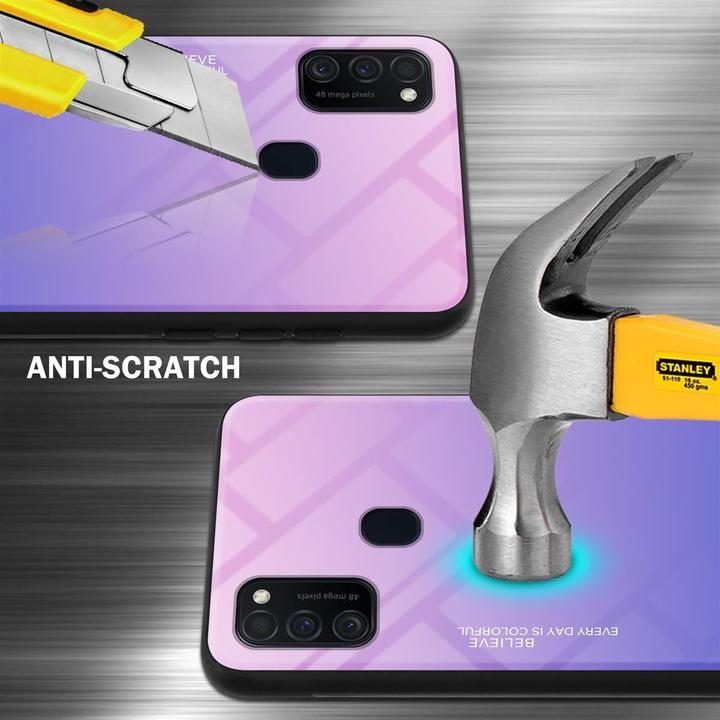 Actual product image Cadorabo TPU 2 colors glass cover (Samsung Galaxy M30s, Samsung Galaxy M21)