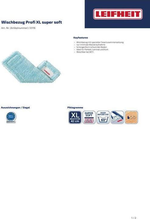 Produktbild Leifheit Wischbezug Profi extra soft (1 Stk.)