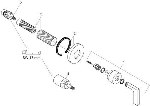 Image du produit hansgrohe Axor Citterio robinet d'arrêt encastré avec poignée à levier DN15 / DN20