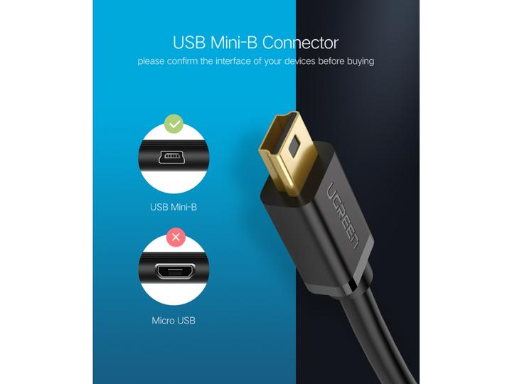 Produktbild Ugreen USB A – USB Mini-B (3 m, USB 2.0)