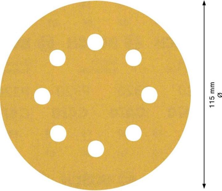 Actual product image Bosch Professional Zubehör Expert C470 Sandpaper with 8 holes for random orbital sander, 115 mm, G 320, 5 pcs. (320)