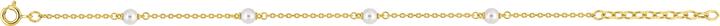 Lara Vergoldetem Messing ARMBAND – SYNTHETISCHE PERLE – 16+3 CM (19 cm)