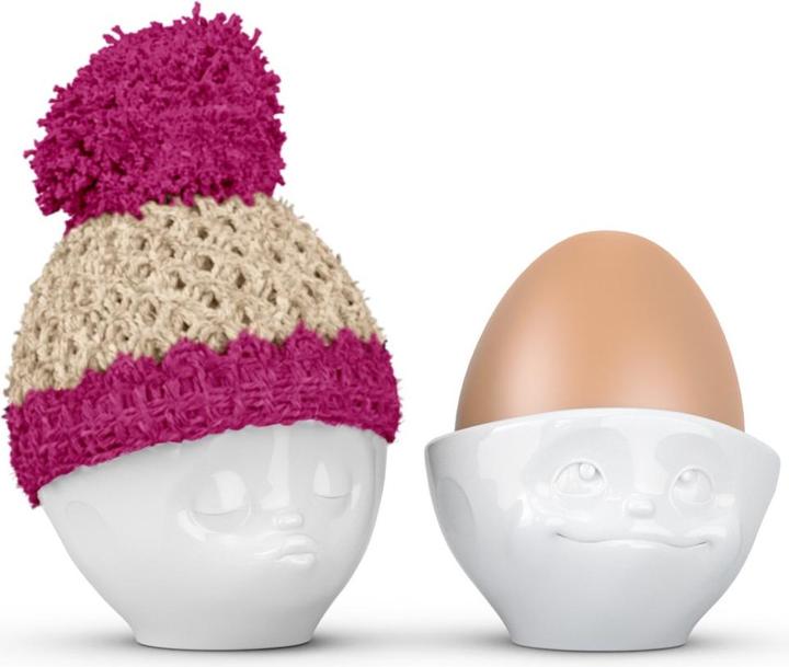 Actual product image 58 Products Egg cup cap ivory / fuchsia (1 x)